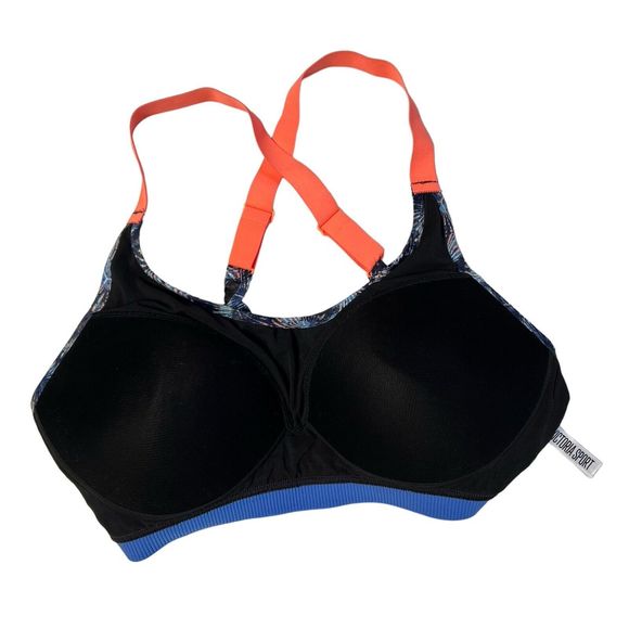 Victoria’s Secret Sport 36D Blue With Firework Graphic Racerback Sports Bra - Picture 11 of 13